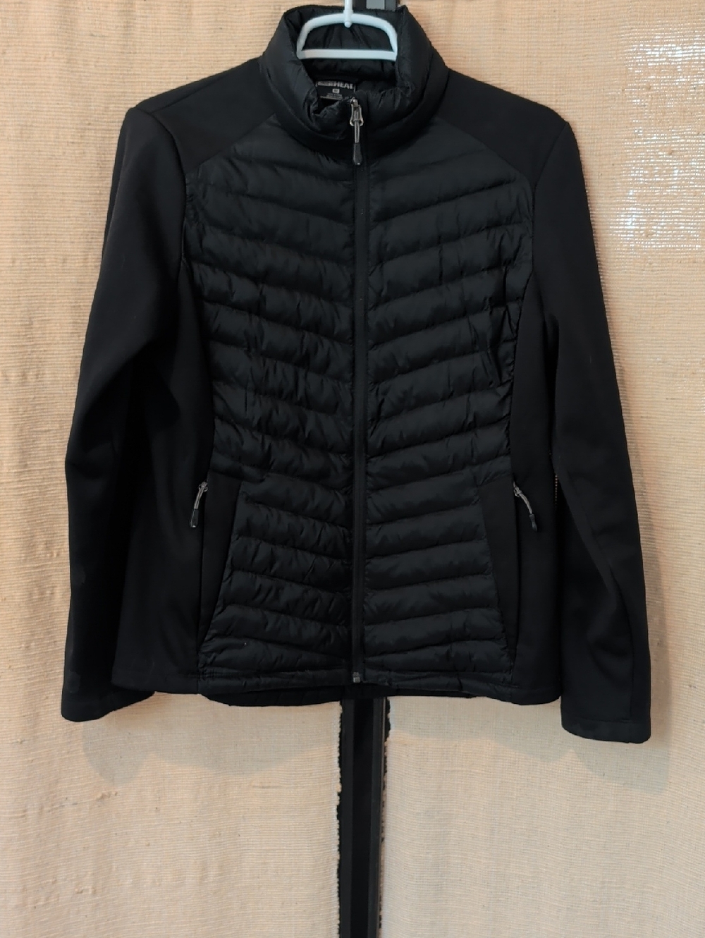 32 Degrees Black Quilted Hybrid Jacket